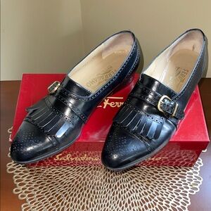 Salvatore Ferragamo Black Leather Shoes